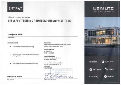 Wolff Seminar Urkunde